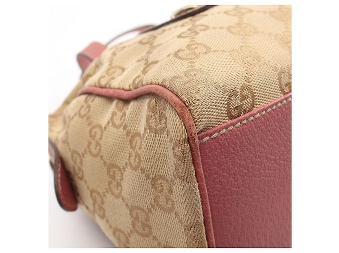 Borsa Gucci GG Canvas Rosa Beige - vista 7