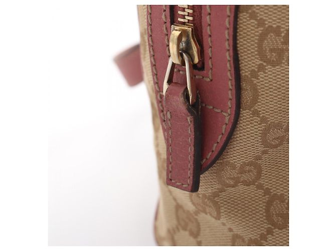 Borsa Gucci GG Canvas Rosa Beige - vista 9
