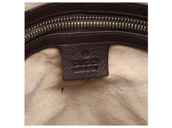 Sac à main en cuir marron Gucci - vue 4