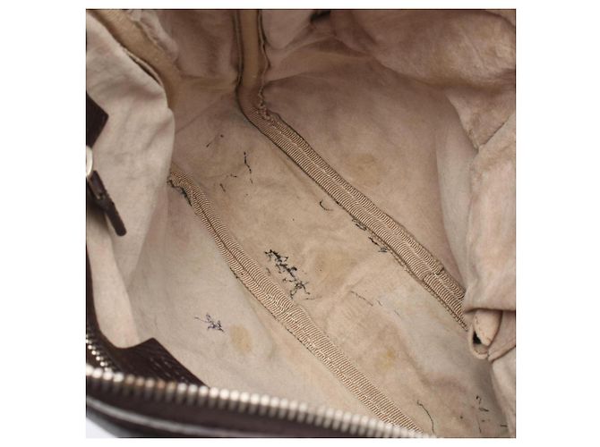 Sac à main en cuir marron Gucci - vue 5
