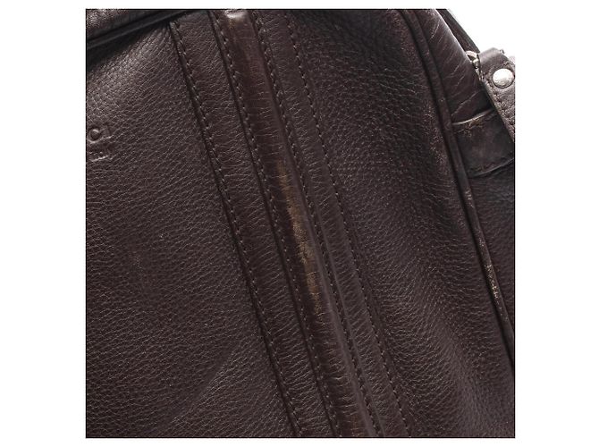 Sac à main en cuir marron Gucci - vue 7