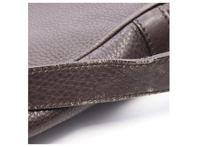Sac à main en cuir marron Gucci - vue 8