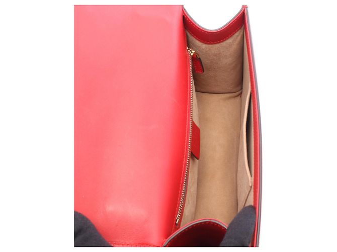 Borsa a tracolla Gucci Sylvie Small Web Line in pelle rossa Rosso - vista 3