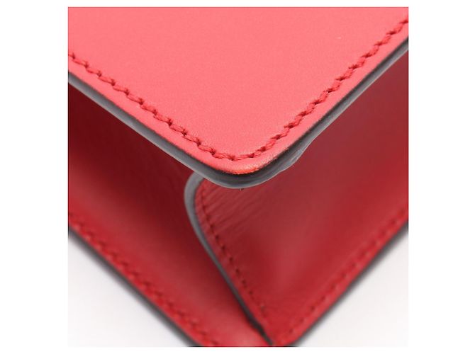 Borsa a tracolla Gucci Sylvie Small Web Line in pelle rossa Rosso - vista 6