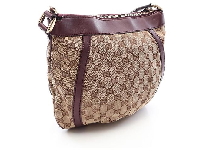 Borsa a Spalla Gucci Abbey Beige Bordò - vista 2