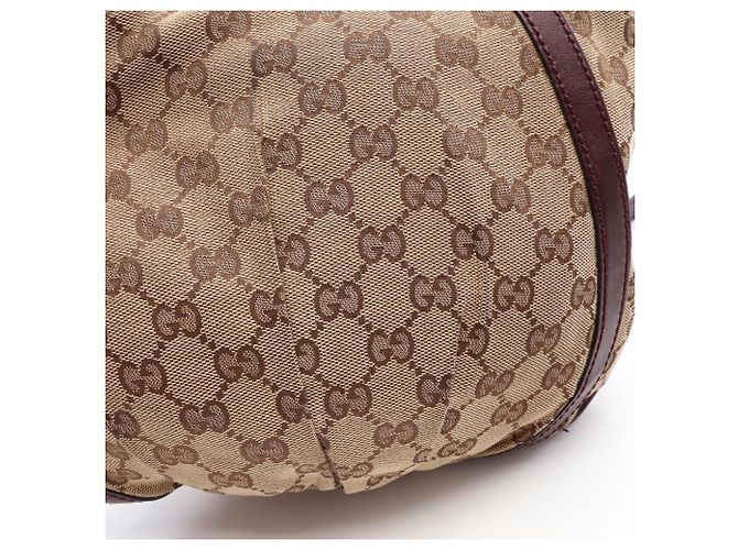 Borsa a Spalla Gucci Abbey Beige Bordò - vista 5