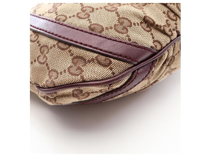 Borsa a Spalla Gucci Abbey Beige Bordò - vista 7