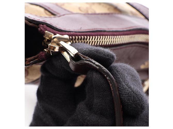 Borsa a Spalla Gucci Abbey Beige Bordò - vista 8