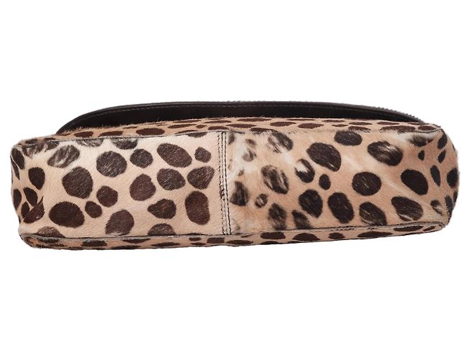 Prada Vintage Leopard Print Pony Hair Tasche Braun - Ansicht 4
