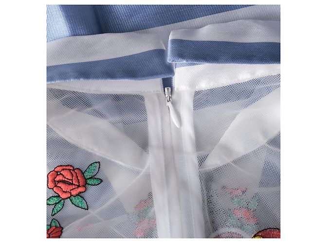 Autre Marque Vivetta Fiammetta Gestreiftes Hemdkleid Weiß - Ansicht 5
