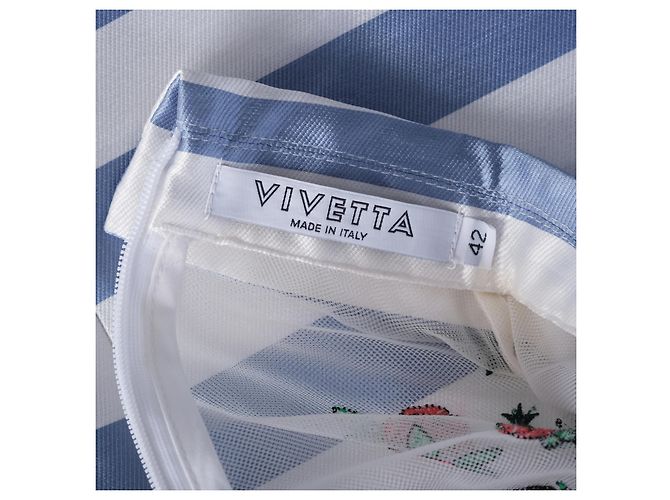 Autre Marque Vivetta Fiammetta Gestreiftes Hemdkleid Weiß - Ansicht 9