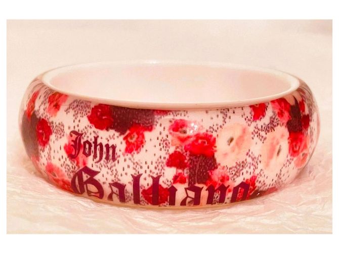 John Galliano Armreif mit Rosenmuster Rot Mehrfarben - Ansicht 8