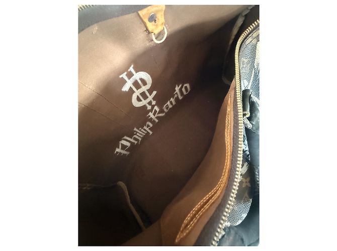 Borsa da viaggio Louis Vuitton Speedy personalizzata Marrone Nero Bianco - vista 8