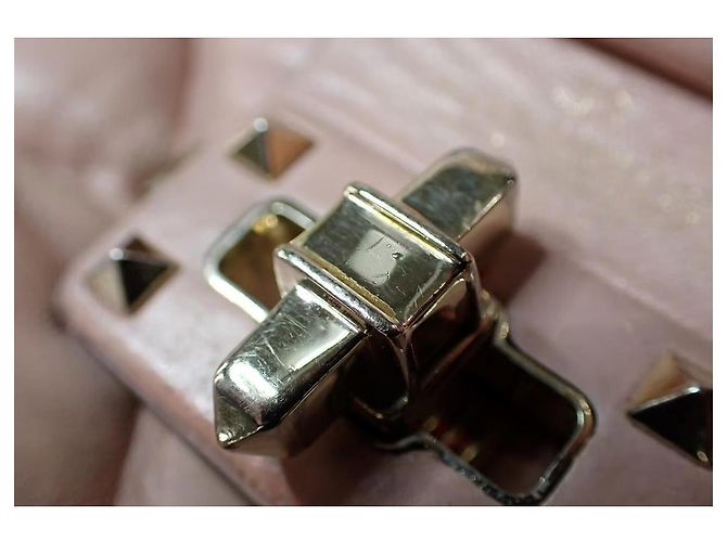 Valentino Garavani Rockstud Borsa a Mano in Pelle Rosa Cipria - vista 11