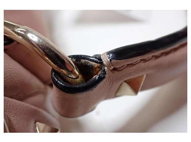 Valentino Garavani Rockstud Borsa a Mano in Pelle Rosa Cipria - vista 7