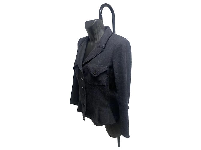 Timeless Giacca Peplum Chanel Vintage 2006 Spring in seta 100% nera - Taglia FR 42 - vista 2