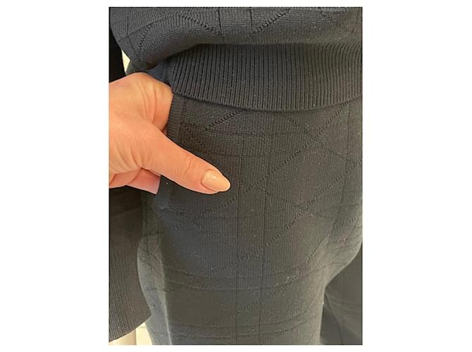 Dior Monogramm Strick-Trainingsanzug Set Schwarz - Ansicht 9