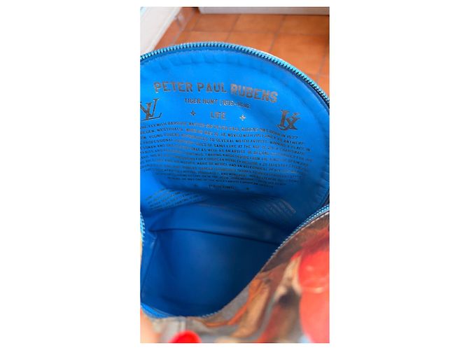 Louis Vuitton x Jeff Koons Masters Collection Zaino The Tiger Hunt Blu Multicolore - vista 12