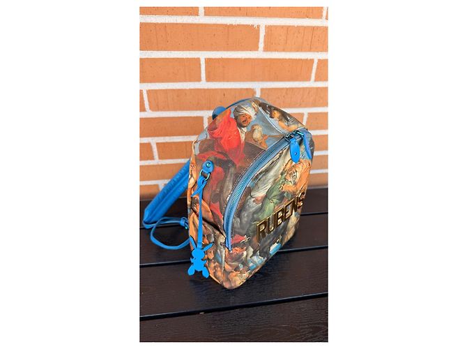Louis Vuitton x Jeff Koons Masters Collection Zaino The Tiger Hunt Blu Multicolore - vista 2