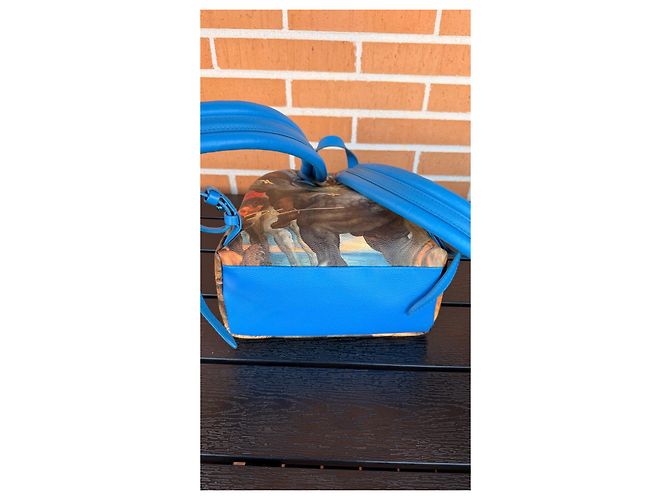 Louis Vuitton x Jeff Koons Masters Collection Zaino The Tiger Hunt Blu Multicolore - vista 6