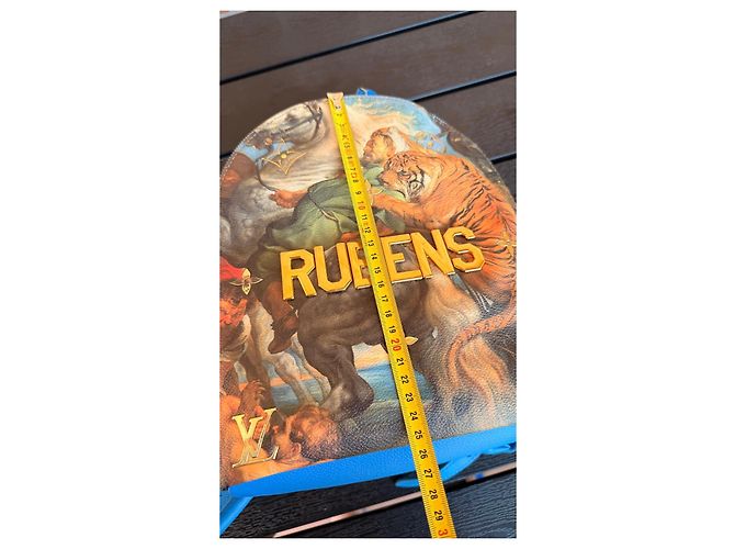 Louis Vuitton x Jeff Koons Masters Collection Zaino The Tiger Hunt Blu Multicolore - vista 9