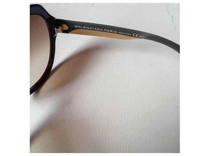 Gafas de sol oversize Balenciaga Paris Castaño Negro - vista 6