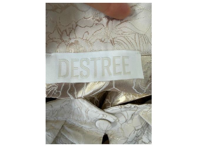 Autre Marque DESTREE Completo gonna e top in broccato floreale beige - vista 4