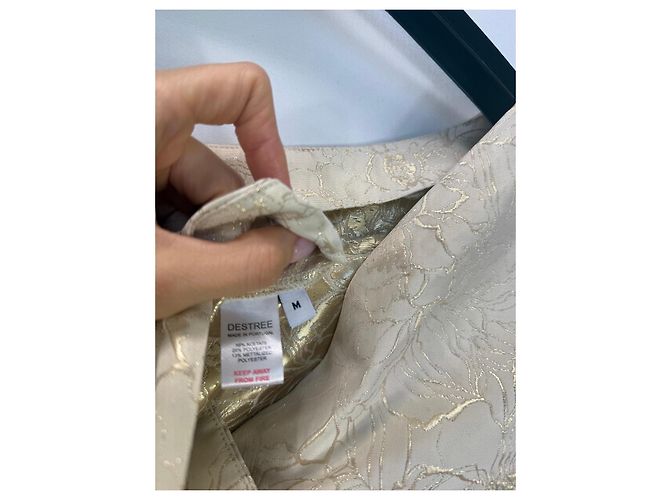 Autre Marque DESTREE Completo gonna e top in broccato floreale beige - vista 8