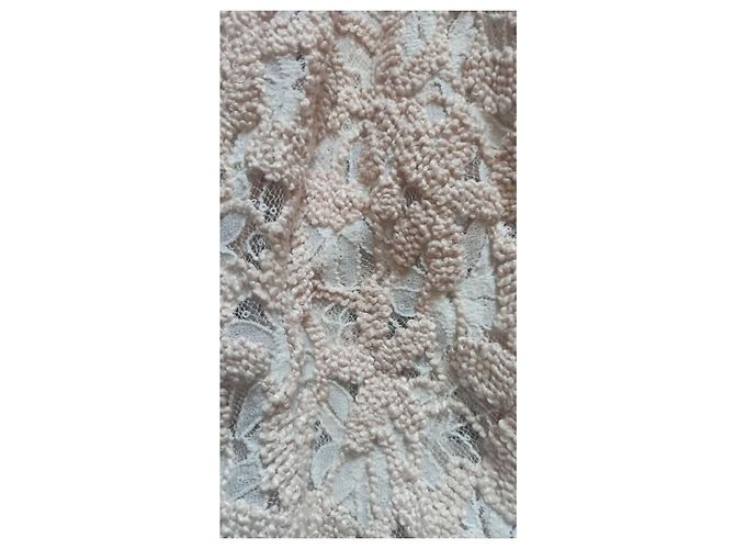 Autre Marque Twinset Simona Barbieri Falda Larga de Encaje Beige - vista 3