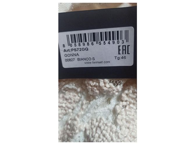 Autre Marque Twinset Simona Barbieri Falda Larga de Encaje Beige - vista 7