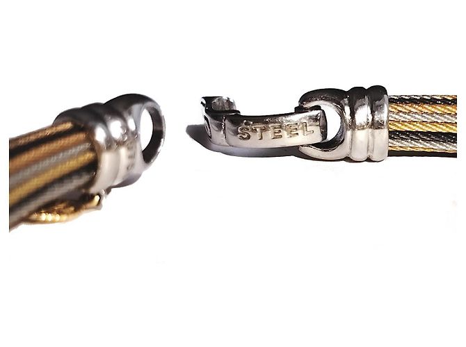 Autre Marque Charriol Pulsera Cables Multihilo Acero Inoxidable Dorado - vista 6