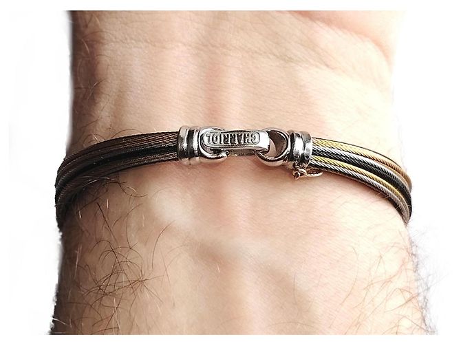 Autre Marque Charriol Pulsera Cables Multihilo Acero Inoxidable Dorado - vista 7