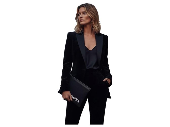Dolce & Gabbana Pochette in Nylon Nero Logo - vista 2