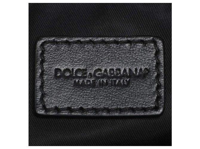 Dolce & Gabbana Pochette in Nylon Nero Logo - vista 3