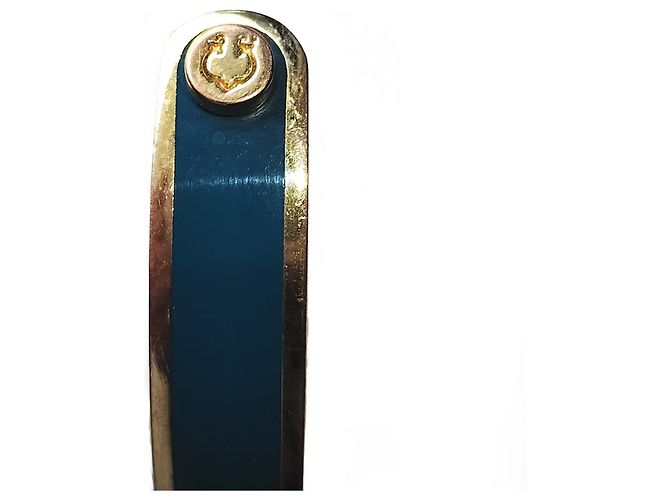 Bracciale rigido Michael Kors MK Logo smalto ottanio D'oro - vista 8