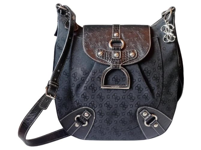 Guess Monogram Schultertasche Schwarz - Ansicht 4