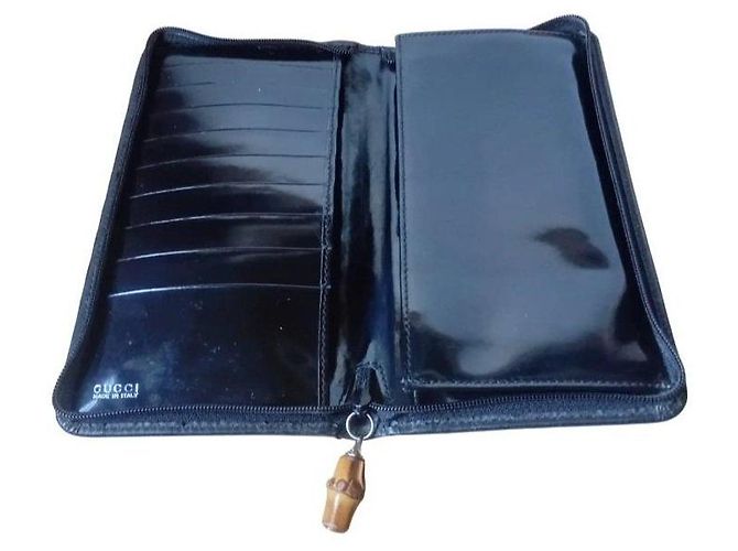 Cartera Gucci Bamboo con cierre de cremallera Negro - vista 4