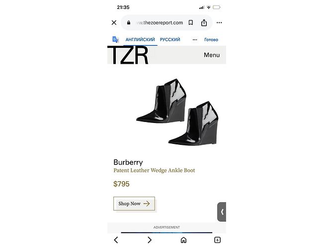 Burberry Botines de cuña en charol Negro - vista 10