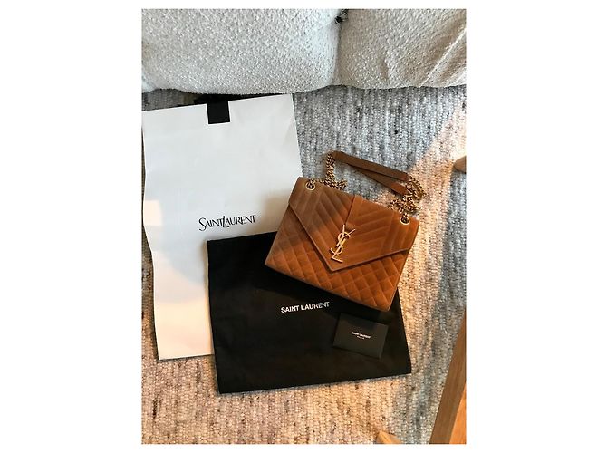 Borsa Saint Laurent in scamosciato marrone - vista 3