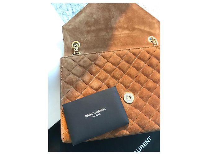 Borsa Saint Laurent in scamosciato marrone - vista 6