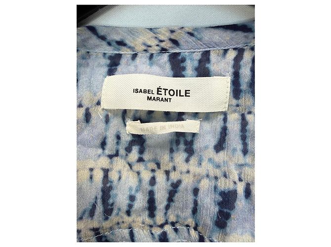 Isabel Marant Etoile Isabel Marant Étoile Abito Silorion in Viscosa Bianco Blu - vista 2