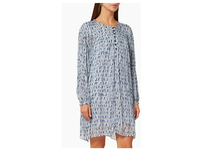 Isabel Marant Etoile Isabel Marant Étoile Abito Silorion in Viscosa Bianco Blu - vista 5