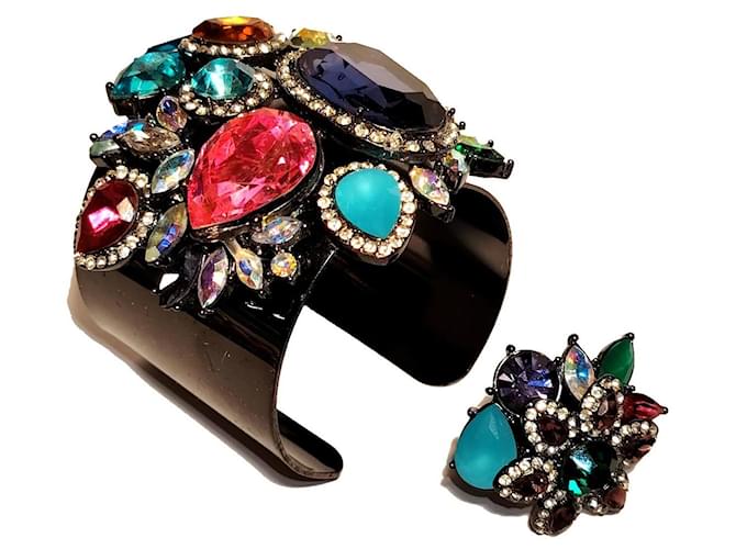 Erickson Beamon Rocks Statement Set Armreif und Ring Multicolour Mehrfarben - Ansicht 2