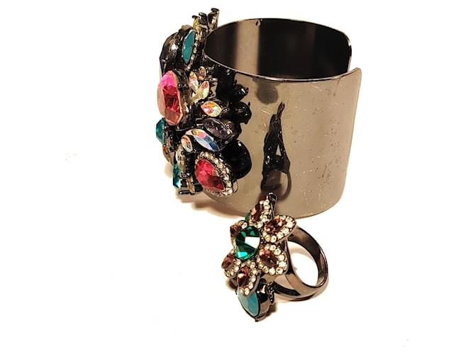 Erickson Beamon Rocks Statement Set Armreif und Ring Multicolour Mehrfarben - Ansicht 4