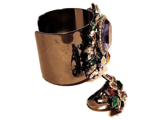 Erickson Beamon Rocks Statement Set Armreif und Ring Multicolour Mehrfarben - Ansicht 5