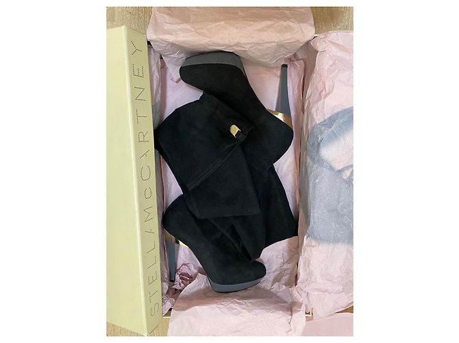 Stella Mc Cartney Stella McCartney Botas Over-the-Knee Ante Negro - vista 10