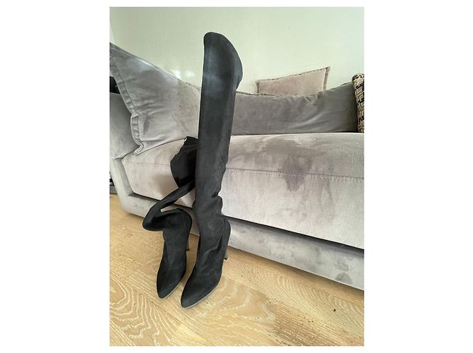 Stella Mc Cartney Stella McCartney Botas Over-the-Knee Ante Negro - vista 2