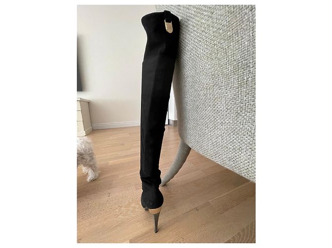 Stella Mc Cartney Stella McCartney Botas Over-the-Knee Ante Negro - vista 6