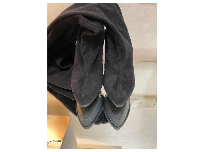 Stella Mc Cartney Stella McCartney Botas Over-the-Knee Ante Negro - vista 8