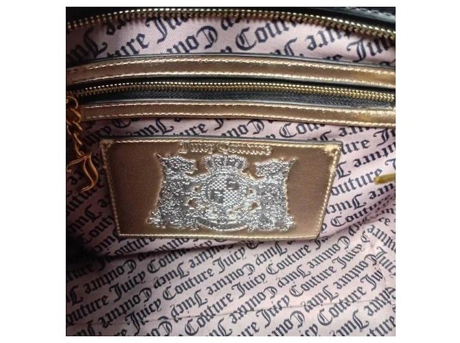 Juicy Couture Borsa in pelle nera con catena Nero - vista 3